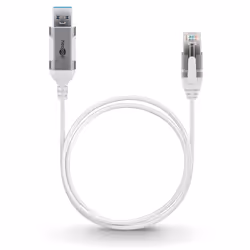 Goobay 74379 adattatore per inversione del genere dei cavi USB 3.0 type A RJ45 Bianco - Vista aggiuntiva 5