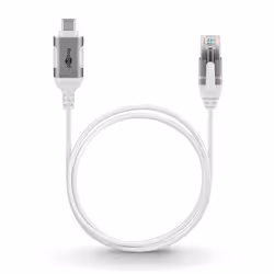 Goobay 74387 adattatore per inversione del genere dei cavi USB 3.1 type A RJ45 Bianco - Vista aggiuntiva 5