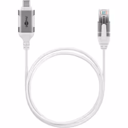Goobay 74389 adattatore per inversione del genere dei cavi USB 3.1 type A RJ45 Bianco - Vista aggiuntiva 4