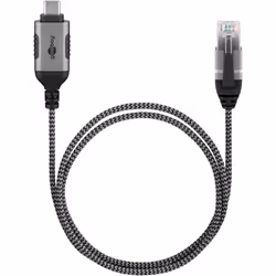 Goobay 74404 adattatore per inversione del genere dei cavi USB 3.1 type A RJ45 Nero, Argento - Vista aggiuntiva 4