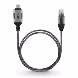 Goobay 74404 adattatore per inversione del genere dei cavi USB 3.1 type A RJ45 Nero, Argento - Vista aggiuntiva 5