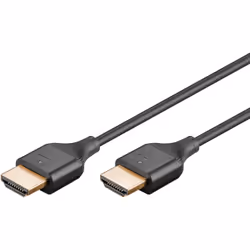 Goobay 75297, 0,5 m, HDMI tipo A (Standard), HDMI tipo A (Standard), Compatibilità 3D, 48 Gbit/s, Nero