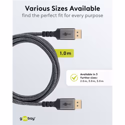Goobay 75686 cavo DisplayPort 3 m Nero - Vista aggiuntiva 4