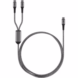 Goobay 75739, 1,5 m, USB C, 2 x USB C, 0,48 Gbit/s, Nero, Grigio