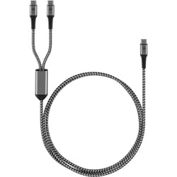 Goobay 75739 cavo USB 1,5 m USB C 2 x USB C Nero, Grigio