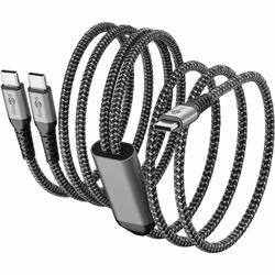 Goobay 75739 cavo USB 1,5 m USB C 2 x USB C Nero, Grigio - Vista aggiuntiva 5