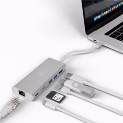 Goobay 76788 replicatore di porte e docking station per laptop USB tipo-C Argento - Vista aggiuntiva 6