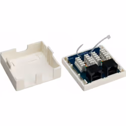 Goobay 77633 cassetta di scarico RJ-45 Bianco