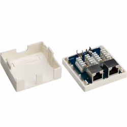 Goobay 77635 cassetta di scarico RJ-45 Bianco