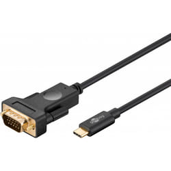 Goobay 79293 cavo e adattatore video 1,8 m VGA (D-Sub) USB tipo-C Nero