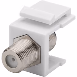 Goobay 79474, Piatto, Argento, Bianco, Connettore F, Connettore F, Femmina, Femmina