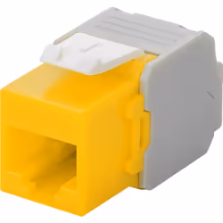 Goobay 90691, Piatto, Giallo, RJ-45, LSA, Femmina, 22/26