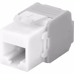 Goobay 90867, Piatto, Bianco, RJ-45, IDC, Femmina, 22/26