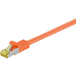 Goobay RJ-45 CAT7 5m cavo di rete Arancione S/FTP (S-STP)