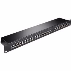 Goobay 93048, RJ-45, Cat6, 22/26, Nero, Montaggio a rack, 1U