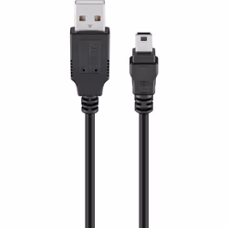 Goobay 93228, 0,15 m, USB A, Mini-USB B, USB 2.0, 0,48 Gbit/s, Nero