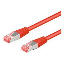 Goobay Cat6a-1000, 10m cavo di rete Rosso