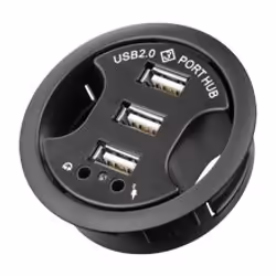 Goobay 93894, USB 2.0, 3.5mm, USB 2.0, 480 Mbit/s, Nero, 1,5 m, 60 mm