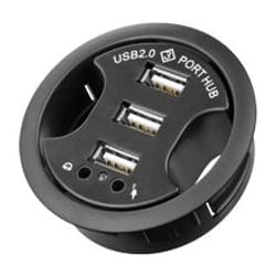 Goobay 93894 hub di interfaccia USB 2.0 480 Mbit/s Nero
