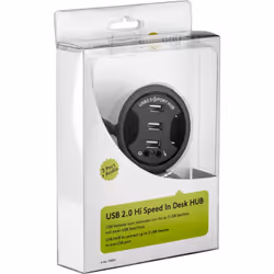 Goobay 93894 hub di interfaccia USB 2.0 480 Mbit/s Nero
