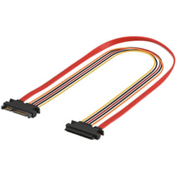 Goobay 93945 cavo SATA 0,3 m SATA 7-pin + 15-pin Nero, Arancione, Rosso, Giallo