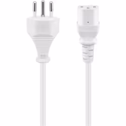 Goobay 94015, 2 m, Spina di alimentazione di tipo J, IEC C13, H05VV-F3G, 250 V