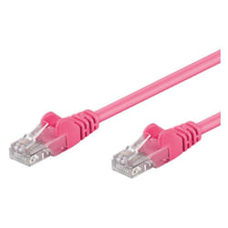 Goobay 1m 2xRJ-45 Cable cavo di rete Magenta Cat6