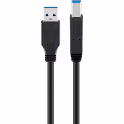 Goobay 95719, 1 m, USB A, USB B, USB 3.2 Gen 1 (3.1 Gen 1), Maschio/Maschio, Nero