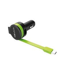 RealPower 257636 Caricabatterie per dispositivi mobili Universale Nero, Verde Accendisigari Auto