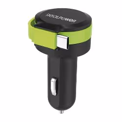 RealPower 257636 Caricabatterie per dispositivi mobili Universale Nero, Verde Accendisigari Auto