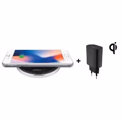Terratec ChargeAIR dot! Smartphone Nero, Argento dC Carica wireless Ricarica rapida Interno