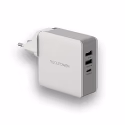 RealPower DeskCharge-65 Travel, Interno, AC, 20 V, Grigio