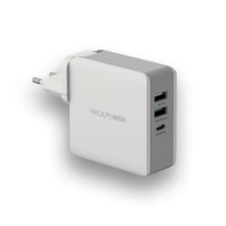 RealPower DeskCharge-65 Travel Universale Grigio AC Interno