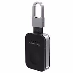 Terratec Charge AIR Key, 950 mAh, Carica wireless, 2 W, Nero, Argento