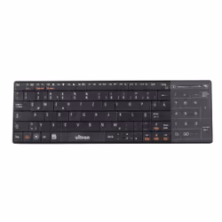 Ultron UMT-BT, Full-size (100%), Wireless, Bluetooth, QWERTZ, Nero