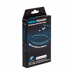 RealPower USB A/Lightning 0.75m 0,75 m Nero, Blu