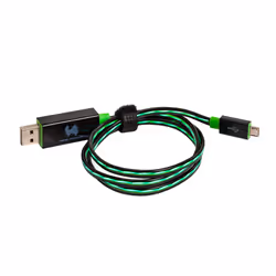 RealPower USB A/Micro-USB B 0.75m, 0,75 m, USB A, Micro-USB B, USB 2.0, Maschio/Maschio, Nero, Verde