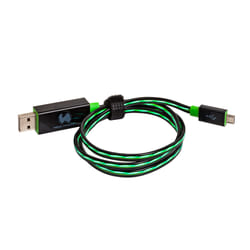 RealPower USB A/Micro-USB B 0.75m cavo USB USB 2.0 0,75 m Nero, Verde