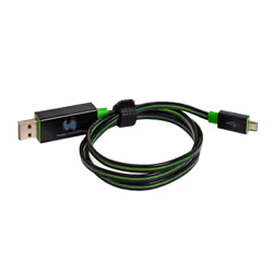 RealPower USB A/Micro-USB B 0.75m cavo USB USB 2.0 0,75 m Nero, Verde