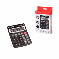 ErichKrause DC-312N, Desktop, Calcolatrice di base, 12 cifre, Batteria/Solare, Nero