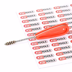 Spazzola di pulizia; KS TOOLS; con manico Plastica 75, 160 Filo d’acciaio