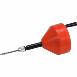 Dispositivo stasatore con spirale con trivella ad imbuto per l'impiego in curve molto strette e a gomito con diametro fino a  ...