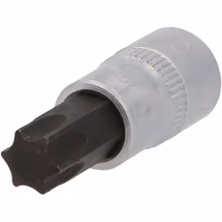 Torx Attacco quadro femmina a norma DIN 3120 / ISO 1174 con sede per sfera di tenuta Con inserto nichelato inserito a pressio ...