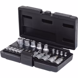 KS Tools 911.4307, Set di bussole, 21 testina/e, Acciaio al cromo vanadio, 1,15 kg