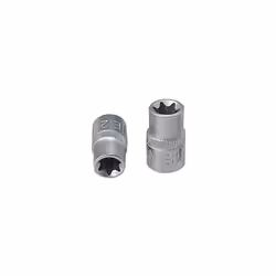 Torx profilo E Attacco quadro femmina a norma DIN 3120 / ISO 1174 con sede per sfera di tenuta Per utilizzo manuale Cromata o ...