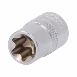 Torx profilo E Attacco quadro femmina a norma DIN 3120 / ISO 1174 con sede per sfera di tenuta Per utilizzo manuale Cromata o ...