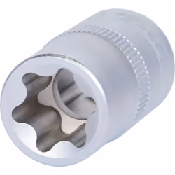 Torx profilo E Quadro femmina a norma DIN 3120 / ISO 1174 con sede per sfera di tenuta Per utilizzo manuale Cromata opaca Cro ...