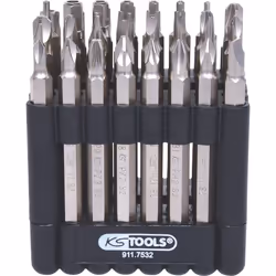 KS Tools 911.7532, 32 pz, Nichel, DIN 3126, ISO 1173 - E 6,3, 75 mm, 650 g, 25,4 / 4 mm (1 / 4")