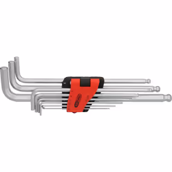 KS Tools 151.3220, 9 pz, Acciaio al cromo vanadio, DIN ISO 2936, 500 g