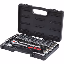 KS Tools 918.0627, Set di bussole, 3/8", 27 testina/e, Acciaio al cromo vanadio, 2,4 kg